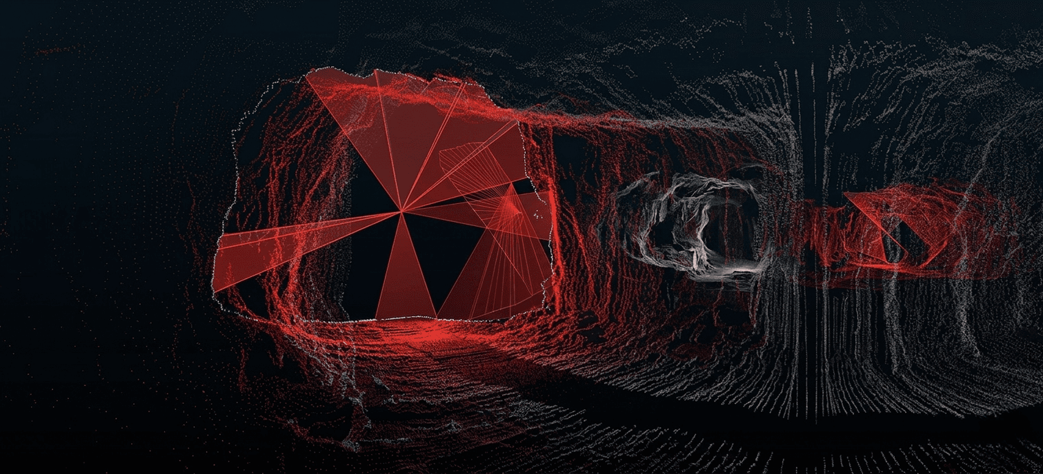 Underground mining LiDAR scan visualization