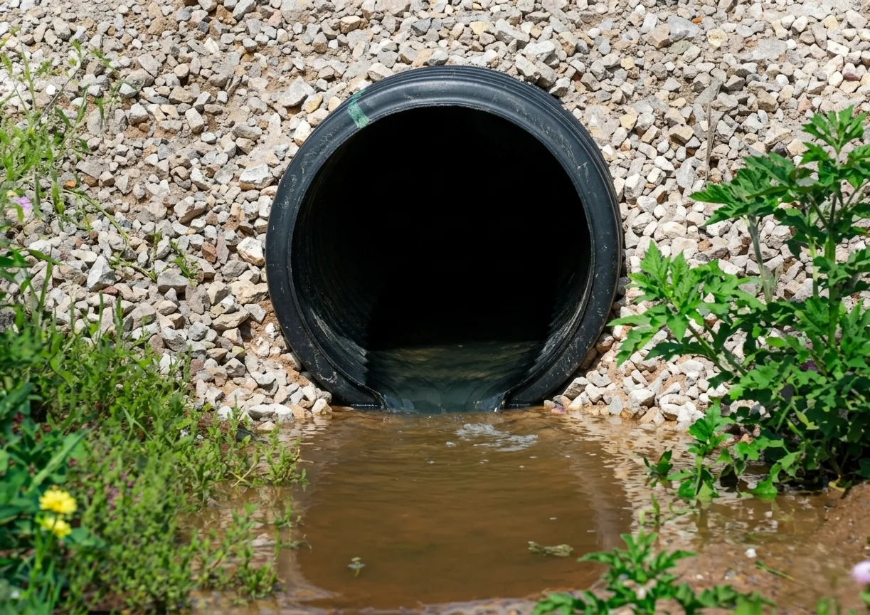 Soil Erosion visible during a culvert inspection